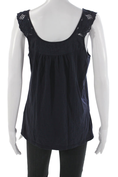 Velvet by Graham & Spencer Women Blue Cotton Scoop Neck Camisole Size S