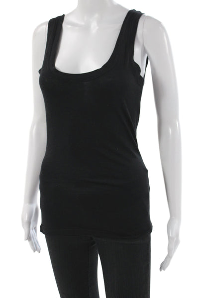 Velvet by Graham & Spencer Womens Black Sleeveless Scoop Neck Basic Tank Size S