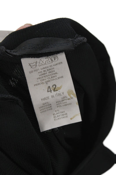Dean Hutchinson Women Basic Black V-Neck Sleeveless Tank Top Viscose Size 42