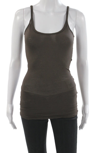 Velvet by Graham & Spencer Womens Brown Scoop Neck Sleeveless Tank Size S