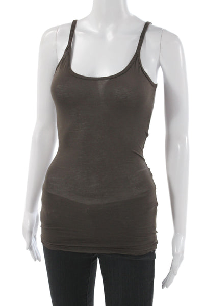 Velvet by Graham & Spencer Womens Brown Scoop Neck Sleeveless Tank Size S