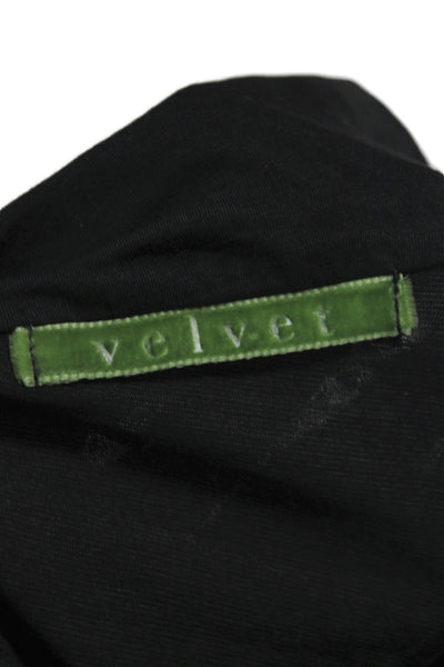 Velvet by Graham & Spencer Womens Jersey Tank Black V Neck Sleeveless Size M