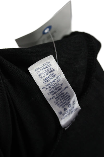 Velvet by Graham & Spencer Womens Jersey Tank Black V Neck Sleeveless Size M