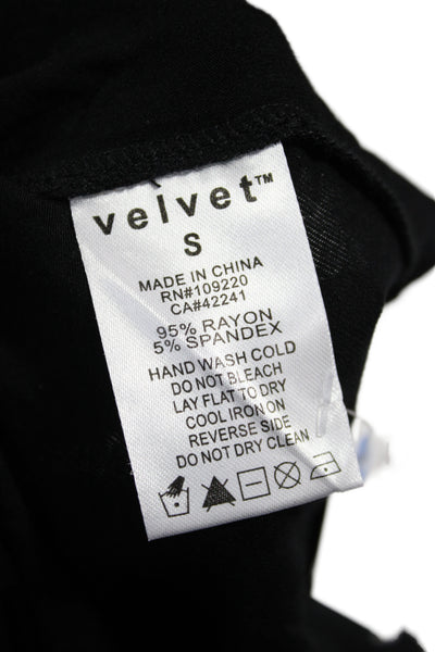 Velvet Womens Basic Tank Black Cowl Neck Sleeveless Rayon Size S