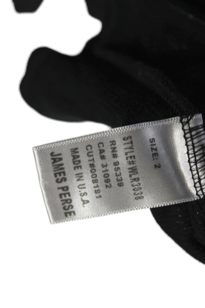 Standard James Perse Womens Black Rayon Scoop Neck Sleeveless Tank Basic Size 2