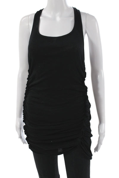 Clu Women Black Scoop Neck Sleeveless Tunic 100% Cotton Size XS