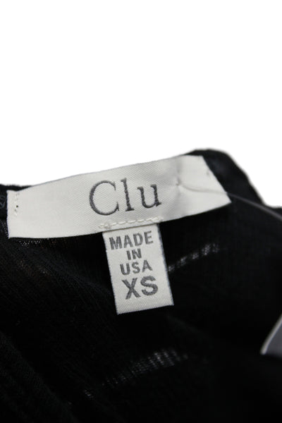 Clu Women Black Scoop Neck Sleeveless Tunic 100% Cotton Size XS