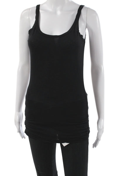 Velvet by Graham & Spencer Women Black Scoop Neck Sleeveless Basic Tank Size S