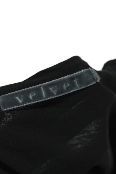 Velvet by Graham & Spencer Women Black Basic Cotton Scoop Neck Tank Size S