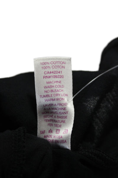 Velvet by Graham & Spencer Women Black Basic Cotton Scoop Neck Tank Size S