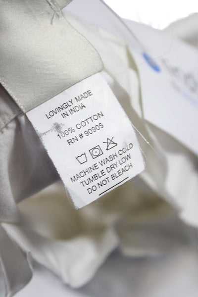 Malia Mills Women Shirt Dress White Cotton Sleeveless High Neck Midi Size 2