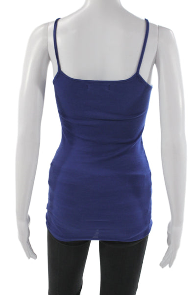 Michael Stars Women Basic Blue Cotton Tank Size One Size