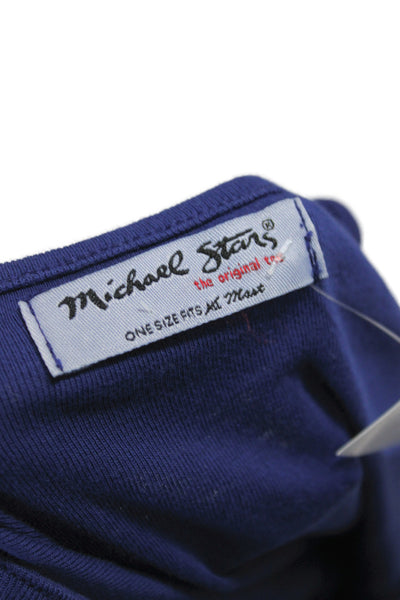 Michael Stars Women Basic Blue Cotton Tank Size One Size