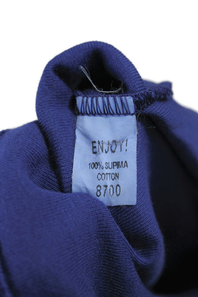 Michael Stars Women Basic Blue Cotton Tank Size One Size
