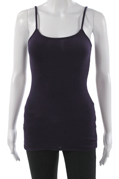 Michael Stars Women Basic Tank Purple Supima Cotton Scoop Neck Size One Size