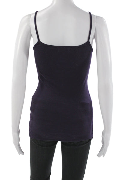 Michael Stars Women Basic Tank Purple Supima Cotton Scoop Neck Size One Size