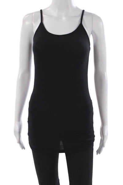 Splendid Women Black Basic Scoop Neck Pima Cotton Tank Top Size XS