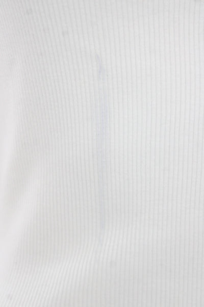 Hartford Womens White Cotton V-Neck Tank Sleeveless Solid Size 2