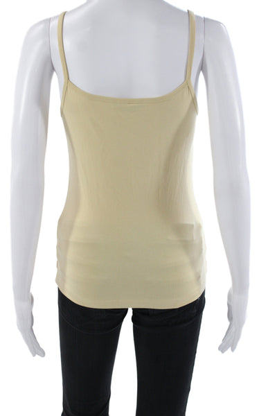 Oilily Womens Beige Cotton Tank Scoop Neck Sleeveless Top Size M
