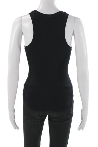 Theory Women Basic Scoop Neck Black Sleeveless Tank Size One Size