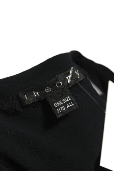 Theory Women Basic Scoop Neck Black Sleeveless Tank Size One Size