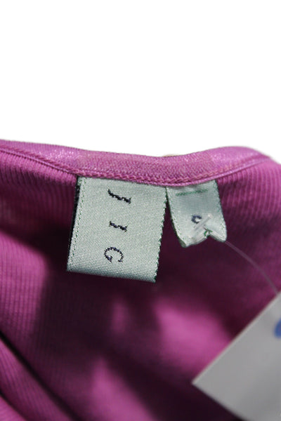 Jigsaw Womens V-Neck Cotton Camisole Pink Sleeveless Size S