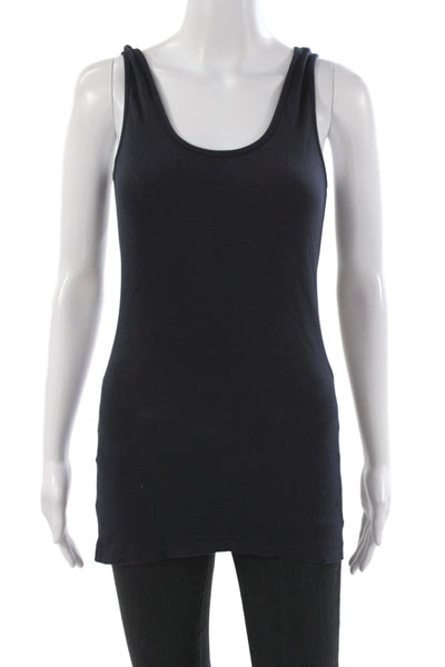 Zooey Women Basic Tank Black Scoop Neck Sleeveless Micro Modal Size L