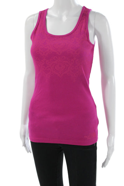The North Face Women Basic Pink Cotton Scoop Neck Sleeveless Tank Size S