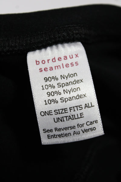 Bordeaux Women Black Basic Tank Scoop Neck Nylon Sleeveless Size One Size