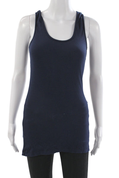 Bordeaux Women Black Basic Tank Scoop Neck Nylon Sleeveless Size One Size