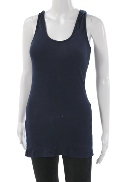 Bordeaux Women Black Basic Tank Scoop Neck Nylon Sleeveless Size One Size