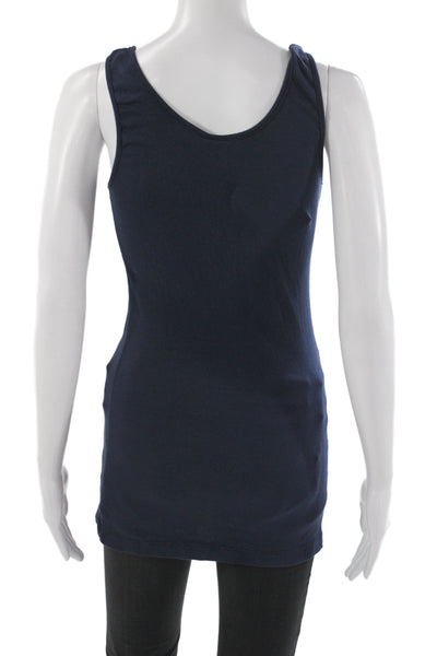 Bordeaux Women Black Basic Tank Scoop Neck Nylon Sleeveless Size One Size