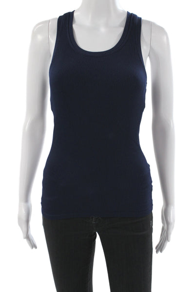 Bordeaux Womens Basic Blue Tank Scoop Neck Sleeveless Size One Size