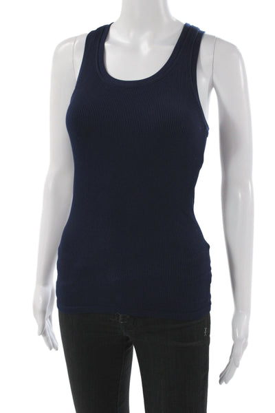 Bordeaux Womens Basic Blue Tank Scoop Neck Sleeveless Size One Size
