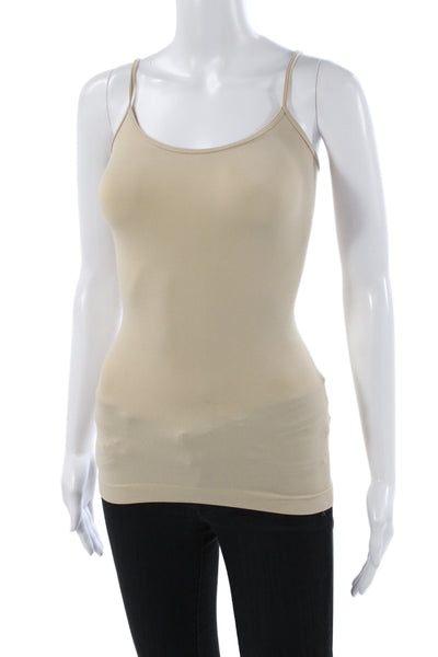 So Nikki... Women Shaping Camisole Scoop Neck Beige Sleeveless Size S