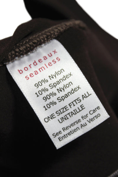 Bordeaux Women Sleeveless Scoop Neck Brown Basic Tank Size One Size