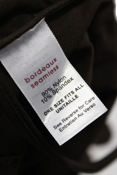 Bordeaux Women Tank Scoop Neck Brown 90% Nylon Sleeveless Size One Size