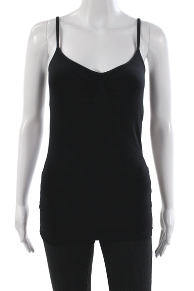 Bordeaux Womens Black V-Neck Tank Nylon Sleeveless Size One Size