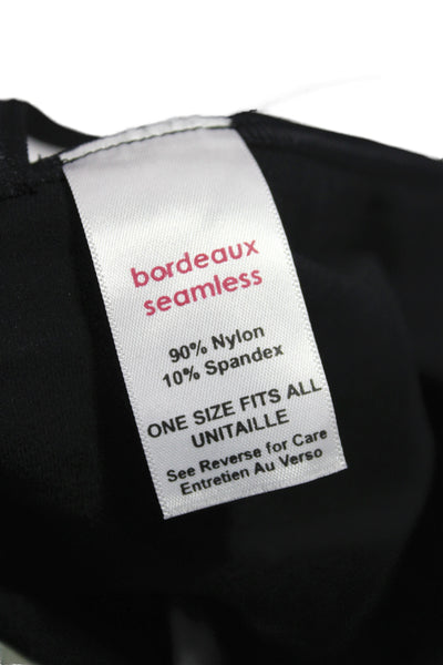 Bordeaux Womens Black V-Neck Tank Nylon Sleeveless Size One Size