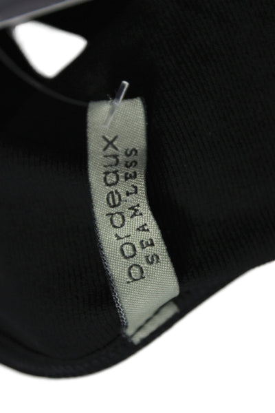 Bordeaux Women Black Tank Sleeveless Round Neck 90% Nylon Size One Size