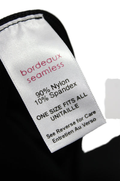 Bordeaux Women Black Tank Sleeveless Round Neck 90% Nylon Size One Size