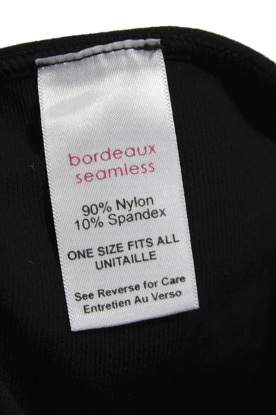 Bordeaux Womens Black Scoop Neck Tank Camisole Sleeveless Nylon Size One Size