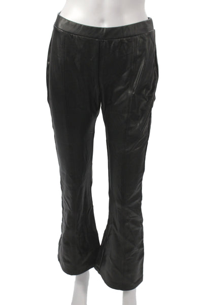 Generation Love Women Black Pull On Solid Polyurethane Pants Size M
