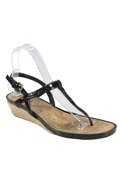 Prada Womens Leather Wooden Detail Ankle Strap Sandals Brown Black Size 9