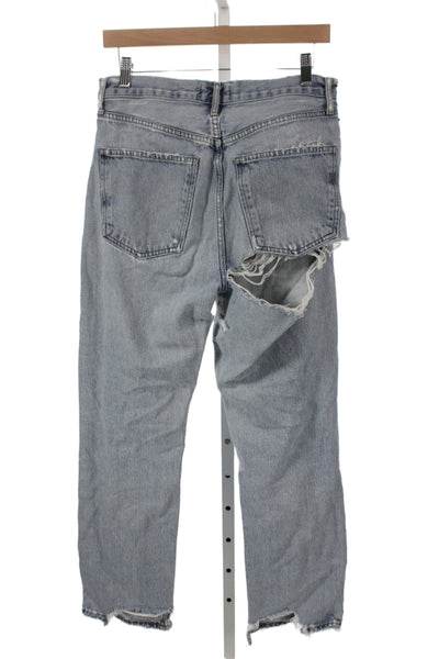 Agolde Womens Straight High Rise Blue Jeans Size 26