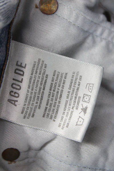 Agolde Womens Straight High Rise Blue Jeans Size 26