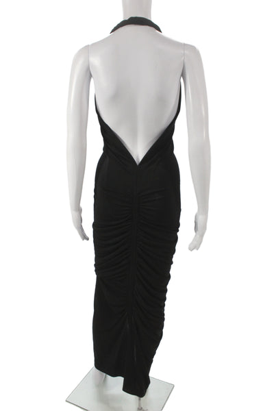 Zara Womens Black Bodycon Halter Midcalf Dress Sleeveless Size XS