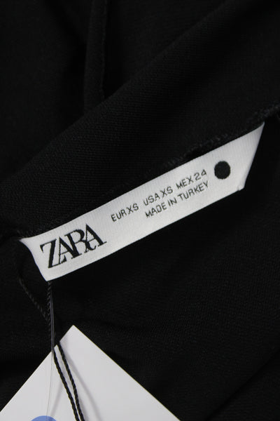 Zara Womens Black Bodycon Halter Midcalf Dress Sleeveless Size XS