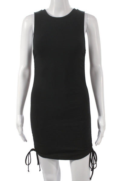 Steve Madden Women Bodycon Black Dress Sleeveless Crew Neck Size M