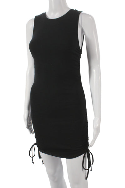 Steve Madden Women Bodycon Black Dress Sleeveless Crew Neck Size M